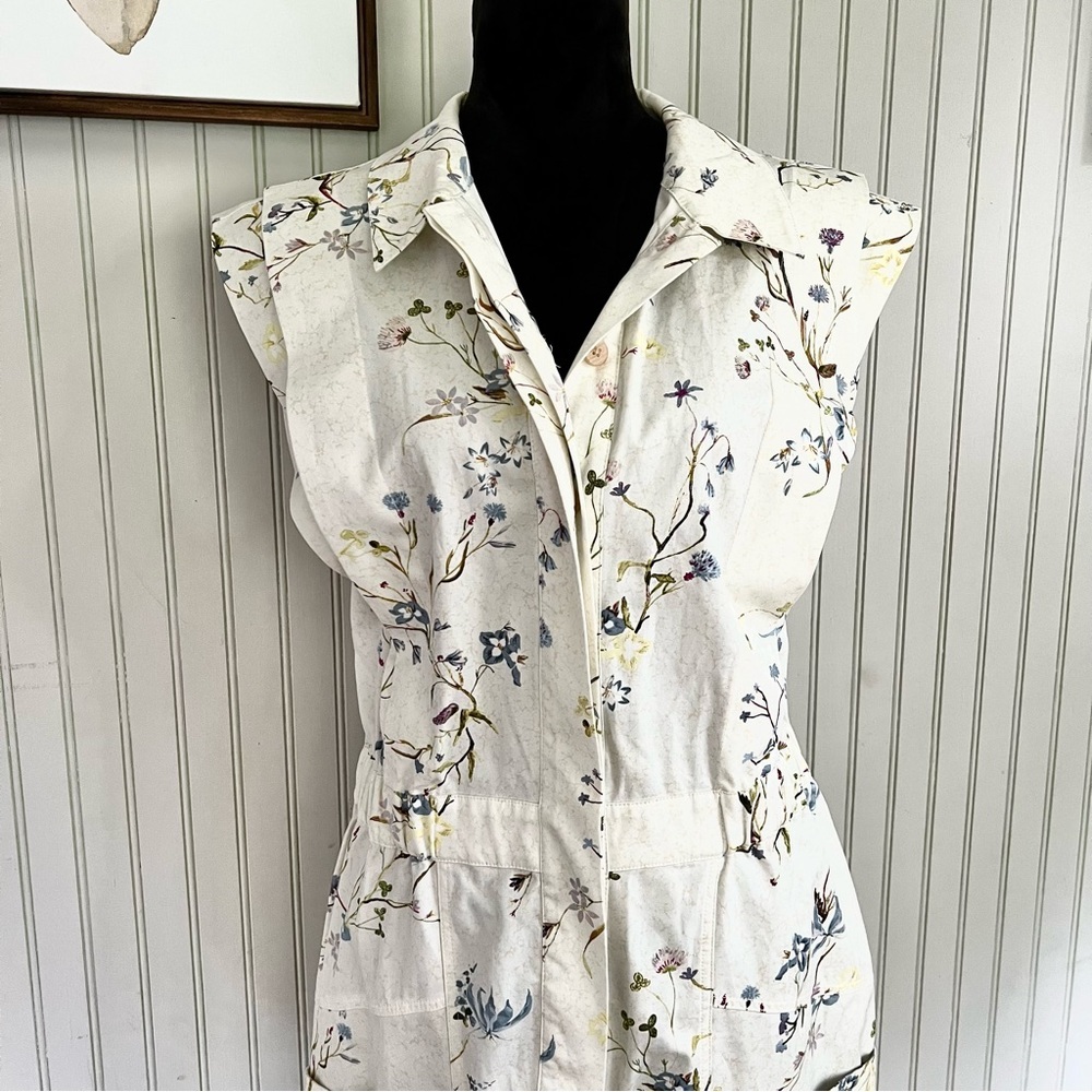 Scotch & Soda White Floral Utility Jumpsuit Sleeveless NWOT - Picture 7 of 14